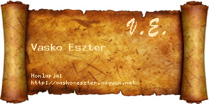 Vasko Eszter névjegykártya